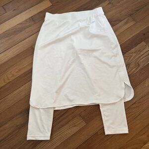 Snoga Athletics Womens Ivory Performance Midi Skirt Leggings Size S